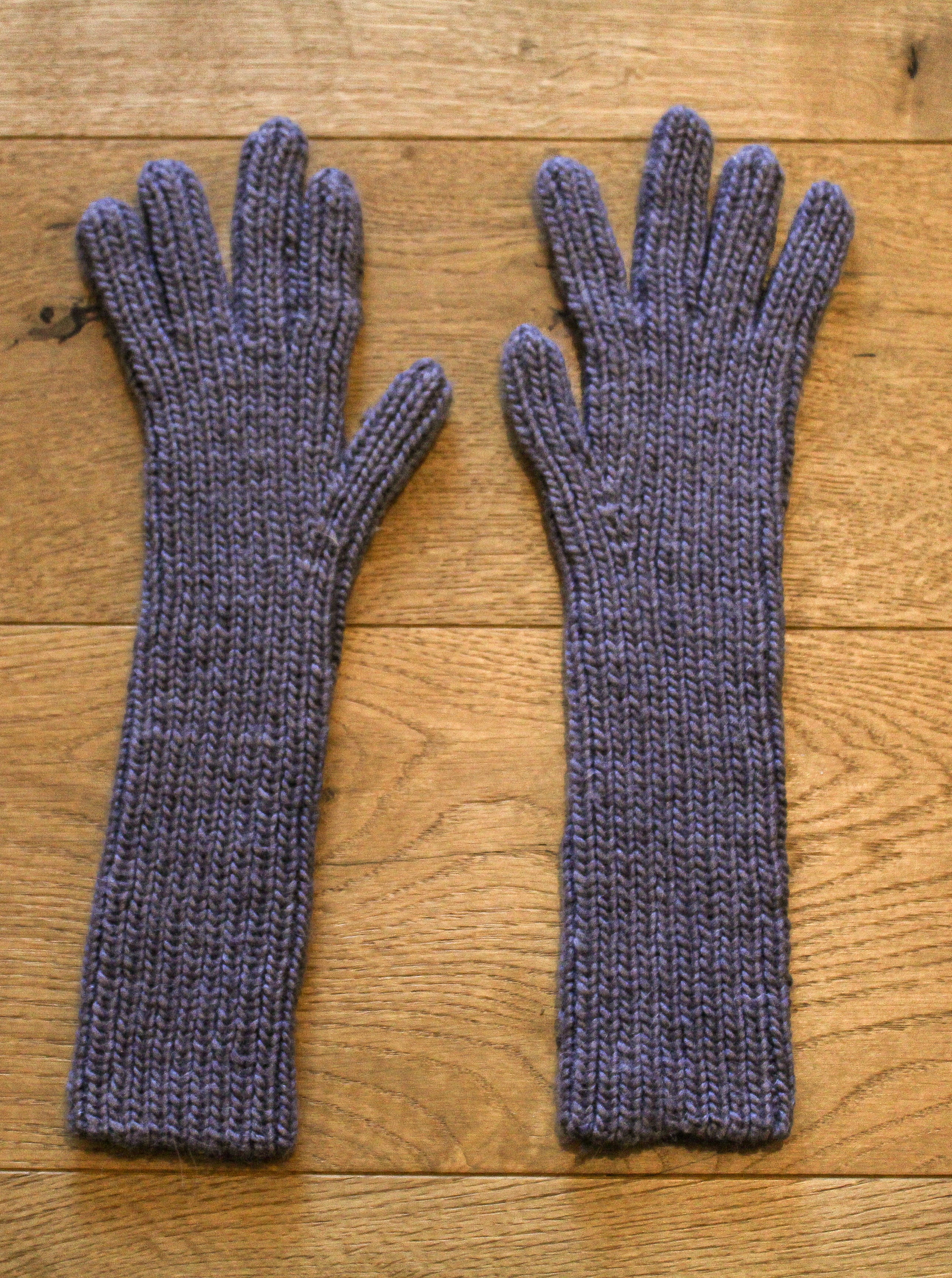 Hand-knit Gloves - long