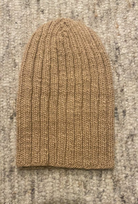 Hand-knit Ribbed Beanie