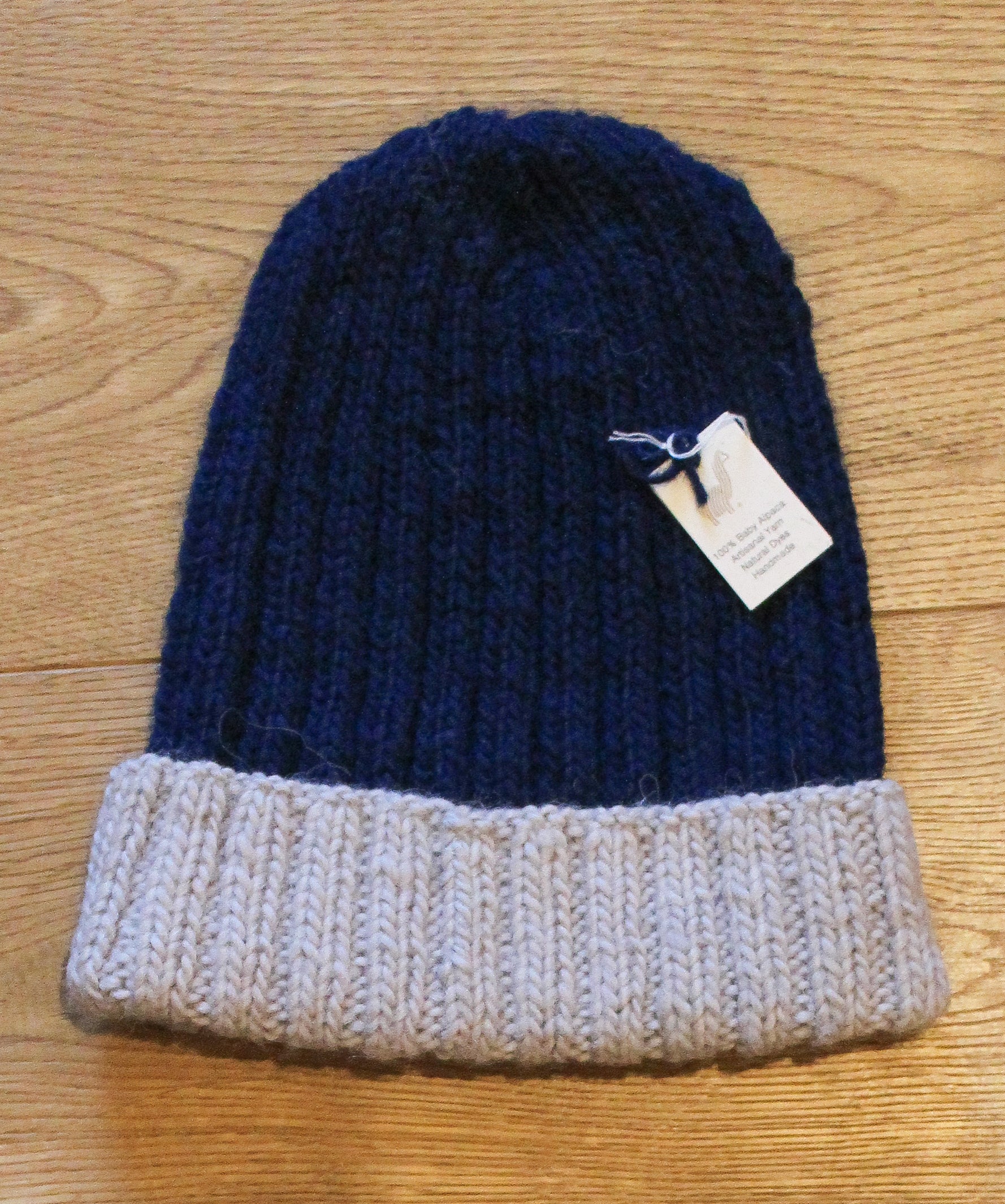 Hand-knit Ribbed Beanie