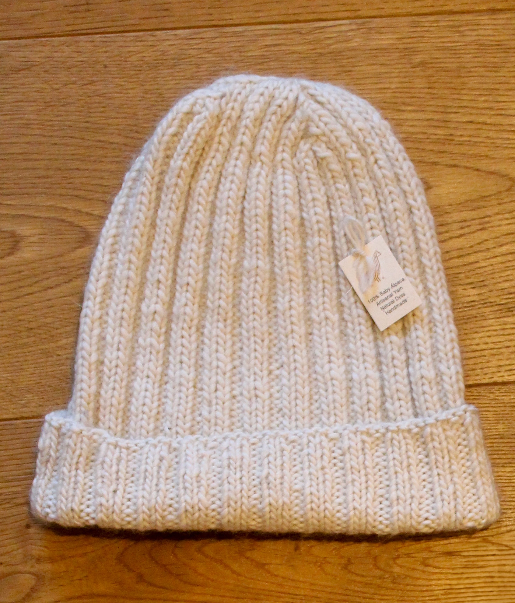 Hand-knit Ribbed Beanie